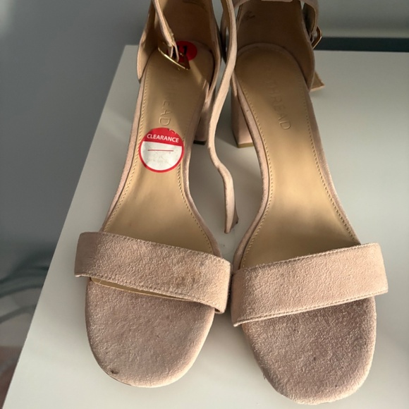 OnThread Nude Block Heel Sandals - Size 11 - - Picture 3 of 7